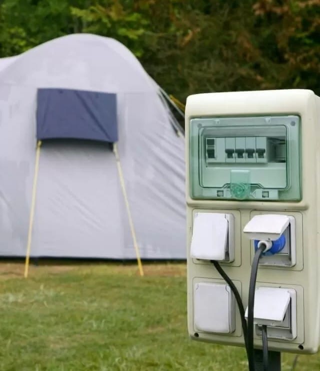 Electric generator at Nore Valley Park campsite in Kilkenny.