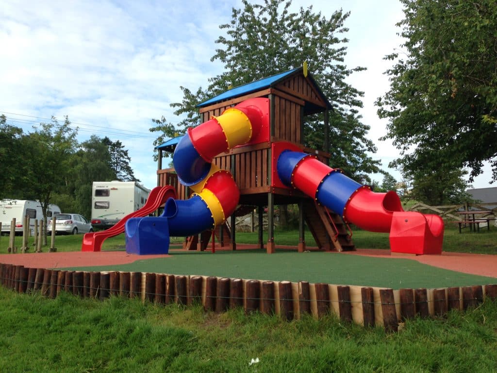 Playground at Nore Valley Park campsite.